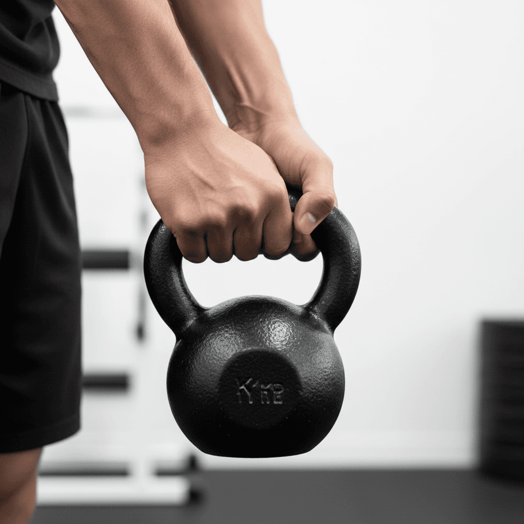 Close-up of proper exercise form showing strength progression